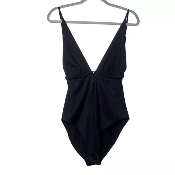 Andie x Demi Moore The Tropez one piece swim suit Black women’s size L beach NWT - Picture 1 of 16
